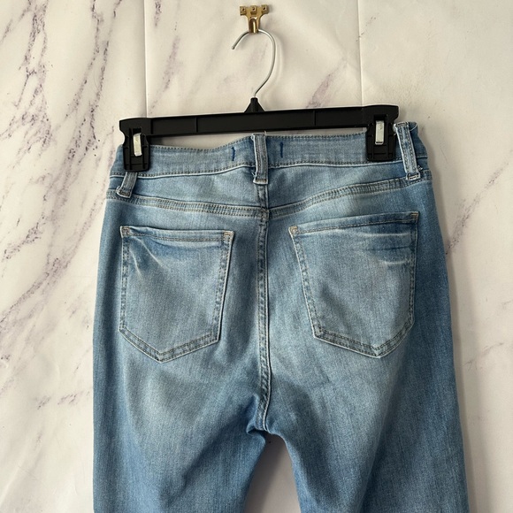 STUDIO BLUE - DISTRESSED STRETCH SKINNY JEANS LIGHT BLUE WOMENS WAIST 26 - Picture 7 of 9